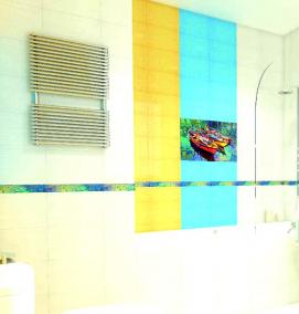 Желтая керамическая плитка - модель 3