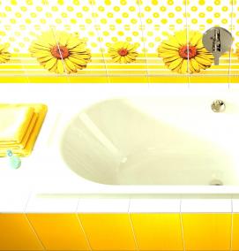 Желтая керамическая плитка - модель 2