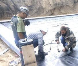 Жидкая гидроизоляция кирпича - вариант 1